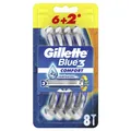 Produktbild: GILLETTE Blau 3 Komfort Einwegrasierer für Männer 8tlg.