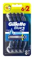 Produktbild: GILLETTE Blue 3 Plus Komfortrasierer für Männer, 1 Packung - 6 + 2 gratis