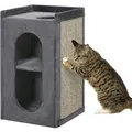 Produktbild: PawHut Katzenturm Kratztonne Höhe 81 cm mit 2 Höhlen Kratzbrett
