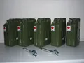 Produktbild: 5 x 20 Liter Benzinkanister Metall VALPRO inkl. Auslaufrohr  2 Stück