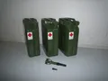 Produktbild: 3 x 20 Liter Benzinkanister Metall VALPRO GGVS Sicherungsstift inkl. Auslaufrohr