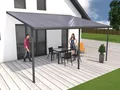 Produktbild: Terrassenüberdachung gutta Bausatz Doppelstegplatten transparent 546 x 406 cm anthrazit