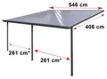 Produktbild: Gutta Terrassenüberdachung Basic 546x406cm anthrazit
