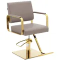 Produktbild: Expondo physa Friseurstuhl mit Fußstütze - 490 - 650 mm - 200 kg - Beige / Goldfarben