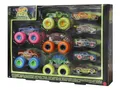 Produktbild: Hot Wheels Monster Trucks - Multipack mit Leuchteffekt im Dunkeln, 10 Fahrzeuge im Maßstab 1:64, 5 Monster Trucks und 5 Fahrzeuge für Sammler und Kinder, HCB57
