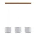 Produktbild: Lindby Hängeleuchte Imarin, 3-flg., weiß, Textil, 100cm