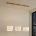 Produktbild: Lindby Pendelleuchte 'Imarin' (Modern) aus Holz (3 flammig, E27) - Textil Hängel