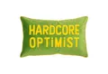 Produktbild: PAD Dekokissen Letters Hardcore Optimist Gelb, einfarbig, Schriftzug