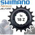 Produktbild: Shimano Nexus / Alfine Getriebenaben Verschleiss Ersatz Ritzel Schwarz 18 Zähne