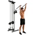 Produktbild: SPORTNOW Kraftstation höhenverstellbar 25-165 cm mit Dual-Pulley-Systemen Adaptern Multifunktionale Trainings-Gerät max. 120 kg, für Heimtraining 62 x 60 x 200 cm Schwarz