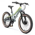Produktbild: BIKESTAR Kinder Jugend Mountainbike 20 Zoll ab 6 - 7 Jahre | Hartail MTB Scheibenbremse Federgabel | Petrol Grün - Petrol