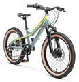 Produktbild: BIKESTAR Alu Mountainbike Jugendfahrrad 20 Zoll ab 6-9 Jahre Hardtail | 7 Gang Shimano Schaltung, Scheibenbremse, Federgabel | Kinder Fahrrad Grau Gelb | Risikofrei Testen