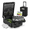 Produktbild: Juskys Werkzeugkoffer - 1200 teiliges Werkzeug Set, Werkzeugtrolley gefüllt, Werkzeugkiste, Rollen