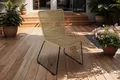 Produktbild: Outdoor-Seilstuhl ISRA, Seilbespannung aus Polyester, Farbe Taupe, schwarzes Eisen-Gestell, Gartenstuhl/Rope Chair im modernen Design, für Balkon & Terrasse und Garten