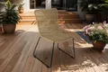 Produktbild: SAM Outdoor-Seilstuhl ISRA, Seilbespannung aus Polyester, Farbe Taupe, schwarzes Eisen-Gestell, Gartenstuhl/Rope Chair im modernen Design, für Balkon & Terrasse und Garten