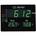 Produktbild: Seben HT-2008 CO2 Messgerät Ampel | mit XL LED-Display für Raumluft Messung | Kohlenstoffdioxid Warnmelder | Anzeige von Luftfeuchtigkeit und Temperatur