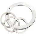 Produktbild: TROIKA Schlüsselring Nail Guard KR23-10/ST, 35 mm, flach, Edelstahl, silber, matt, 4-teilig