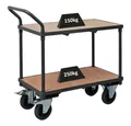 Produktbild: PROREGAL® Tischwagen Transportwagen Handwagen Materialwagen Plattformwagen Pro, Handwagen Materialwagen Plattformwagen mit Vollgummibereifung