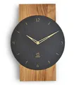 Produktbild: NATUHR Wanduhr Steineiche Massivholz Eiche Schiefer Quarzwerk 18NU2-10-1