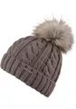 Produktbild: chillouts Bommelmütze Joan Hat Mit Fake-Fur Pom Pom, Zopfmuster