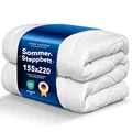 Produktbild: John Cotton New Way Bettdecke 155x220 - Leichte Steppdecke für Sommer | Weiche & Atmungsaktive Allergiker Sommerdecke | Oeko-Test Zertifiziert Decke | Sommerbettdecken | Dünne Decke 155 x 220 cm