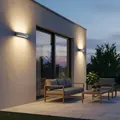 Produktbild: Ideal Lux 163 543 Außenwandleuchte Andromeda Grigio 2x60W | E27 | IP54 - grau