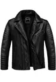 Produktbild: Amaci&Sons Herren Echtleder Jacke Biker Zipper Lederjacke 9107 Schwarz S