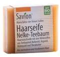Produktbild: Savion Haarseife Nelke-Teebaum, bei problematischer Kopfaut, hilft bei Ekzemen und Schuppen, Vegan, Palmölfrei, Tierversuchsfrei, 85g | Made in Germany