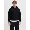 Produktbild: Jack & Jones Kapuzensweatshirt JJESOHO SWEAT HOOD NOOS Baumwollmischung, relaxed fit schwarz XL (54/56)