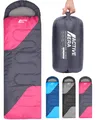 Produktbild: Active Era Premium Mumienschlafsack 250 GSM, Schlafsack Winter & Sommer, 0°C bis 15°C, Indoor und Outdoor Camping, Festivals, Sleeping Bag Wasserabweisend, Ultraleicht, Kleines Packmaß - Pink