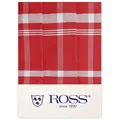 Produktbild: Ross 3er Pack Zwirn Halbleinen Geschirrtücher Blockkaro 50x70 cm | rot - rot