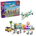 Produktbild: LEGO Friends Heartlake City Flughafen mit Flugzeug 42656, Bauset mit Flieger, Taxi und Gepäckwagen, 7 Spielfiguren, Baby und Hund, Geschenk für Mädchen und Jungen ab 8 Jahren