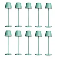 Produktbild: 10er Set LED-TISCHLEUCHTE ROLF KERN CLUB 38CM, TÜRKIS, AKKU, DIMMBAR
