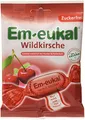 Produktbild: Em-eukal Hustenbonbons Wildkirsche, Zuckerfrei & laktosefrei, Lutschbonbons mit kühlendem Menthol, Ohne Zucker – 10x75g