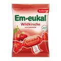 Produktbild: Em-eukal Wildkirsche Hustenbonbon zuckerfrei 75g – Fruchtige Wildkirschen mit kühlendem Menthol – Natürliche und hochwertige Zutaten vereint (1 x 75g)