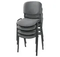 Produktbild: Nowy Styl Besucherstuhl 4 Besucherstühle ISO BLACK stapelbar grau gemustert/schwarz