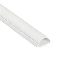 Produktbild: D-Line 1M3015W Mini Kabelkanal Selbstklebender, Halbrunde Kabelführungen, Kabelleiste - 1x 30mm (B) x 15mm (H) x 1-Meter Länge - Weiß