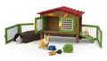 Produktbild: schleich Farm World   Kaninchenstall 42728   Set aus 3 Kaninchen, mit Stall, Fut
