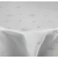 Produktbild: DecoHomeTextil Heimtextilmanufaktur Tischdecke Lurex Sterne Tischläufer Glitzer silberfarben|weiß Rund 160 cm