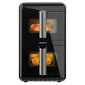 Produktbild: Cecotec Luftfritteuse ohne Öl – Air Fryer 12 l Cecofry DuoLevel 12000 Window. 2900 W, 2 Behälter mit 6 l, Sync, 10 Menüs, Temperatur 40 – 200 °C, Fenster oben, Touchpanel in Farbe