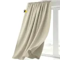 Produktbild: BEAUTEX Verdunkelungsgardine mit Kräuselband U-Band, Blackout Vorhang Blickdicht abdunkelnd, Größe und Farbe wählbar (Breite: 140 cm, Höhe: 145 cm, Creme)