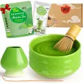 Produktbild: Matcha Set mit BIO Matcha Tee Pulver | Teeschale, Matchabesen & Halter | Midori