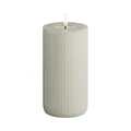 Produktbild: LED Stumpenkerze mit Rillen sand 15 cm von Deluxe Homeart - Kerzen/Candles