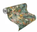 Produktbild: Rasch Tapete Vlies Selection 605655 Floral Orange Blau Rot Grün Gelb stylisch