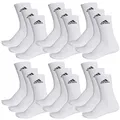 Produktbild: adidas CUSHIONED CREW Tennissocken Sportsocken Damen Herren Unisex 18 Paar, Farbe:White, Socken & Strümpfe:49-51