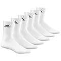 Produktbild: adidas CUSHIONED CREW Tennissocken Sportsocken Damen Herren Unisex 6 Paar, Farbe:White, Socken & Strümpfe:49-51