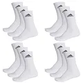 Produktbild: adidas CUSHIONED CREW Tennissocken Sportsocken Damen Herren Unisex 12 Paar, Farbe:White, Socken & Strümpfe:49-51