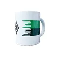Produktbild: Borussia Mönchengladbach Tasse „Streifen“ | Offizieller Fanartikel Fohlenshop | Gladbach Kaffeetasse | Mit großer Raute