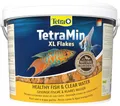 Produktbild: TetraMin XL Flakes - Fischfutter in Flockenform für größere Zierfische, ausgewogene Mischung für gesunde Fische und klares Wasser, 10 L Eimer