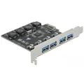 Produktbild: PCIe x1 zu 4x ext. USB Typ-A USB 3.2 Gen 1, USB-Controller